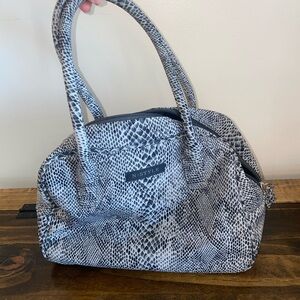 N. Style Grey Snake Print Handbag Purse